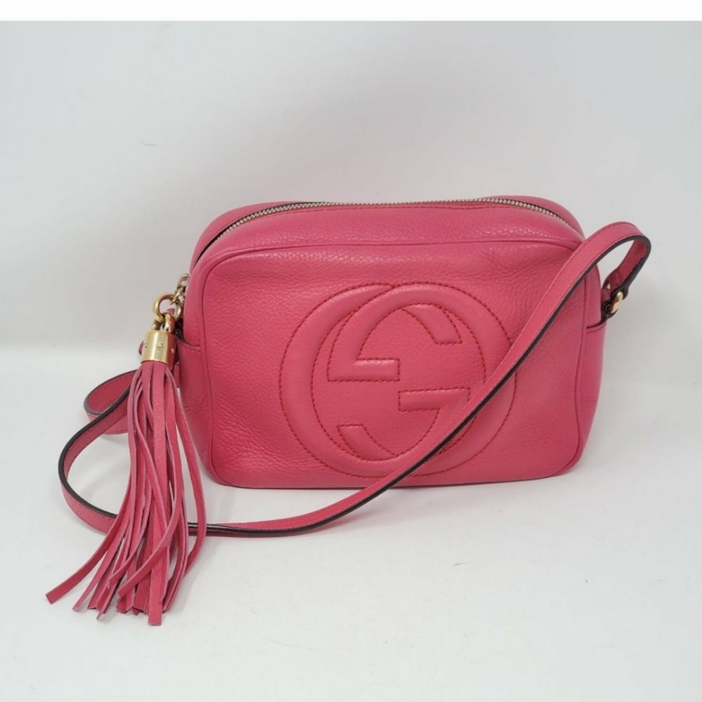 Authentic Pink crossbody Gucci pouch bag